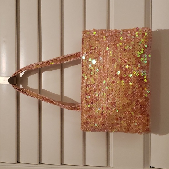 Pink Sequins Crochet Mini Bag - Picture 3 of 17